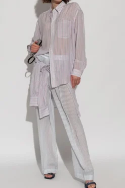 Alexander Wang PINK Striped Silk Shirt