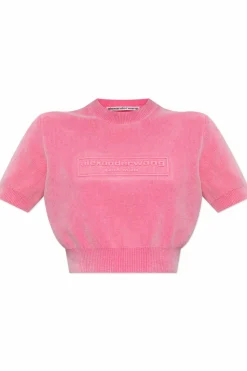 Alexander Wang PINK Top with embossed logo
