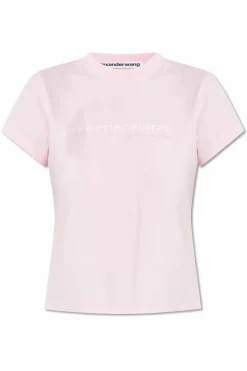 Alexander Wang PINK T-shirt with printed logo
