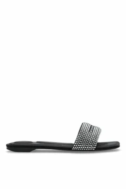 Alexander Wang SILVER Slides with shimmering crystals