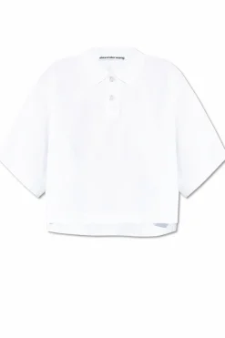 Alexander Wang WHITE Short loose-fit polo