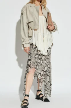 AllSaints beige Leather jacket