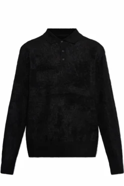 AllSaints BLACK Cashmere polo Abel