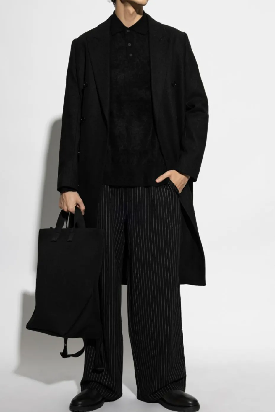 AllSaints BLACK Cashmere polo Abel