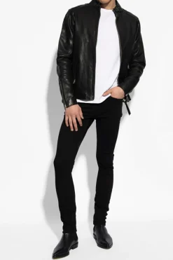 AllSaints BLACK ‘Cora’ leather jacket