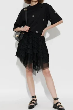 AllSaints BLACK Jayde tulle skirt