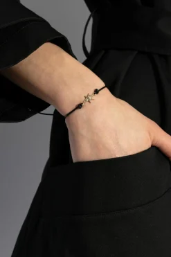 AllSaints BLACK Leather bracelet