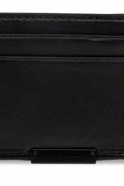 AllSaints BLACK Leather card holder Dove