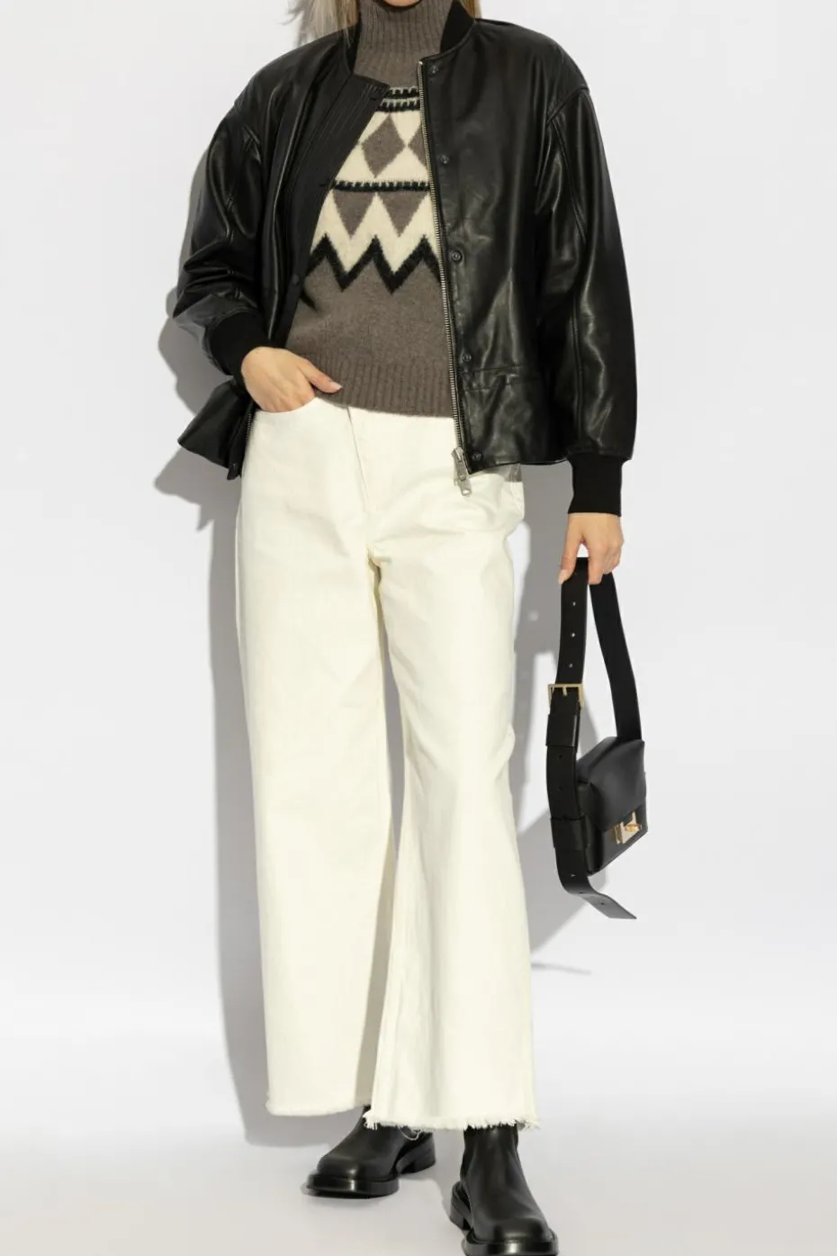 AllSaints BLACK Leather jacket Sofi