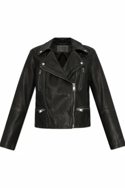 AllSaints BLACK Leather jacket Cargo