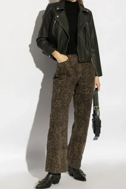 AllSaints BLACK Leather jacket Cargo