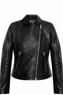 AllSaints BLACK Leather jacket Dalby