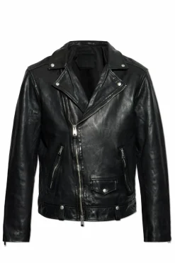AllSaints BLACK Leather jacket Milo