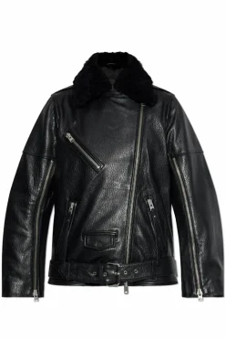 AllSaints BLACK Leather jacket Vendra