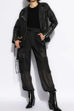 AllSaints BLACK Leather jacket 'Billie'
