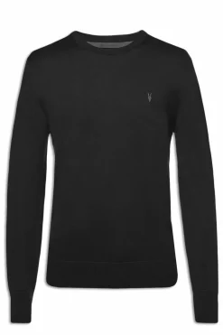 AllSaints BLACK 'Mode' Logo-embroidered sweater