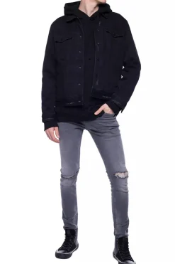 AllSaints BLACK ‘Raven’ hooded sweatshirt