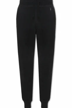 AllSaints BLACK 'Raven' Logo-embroidered sweatpants