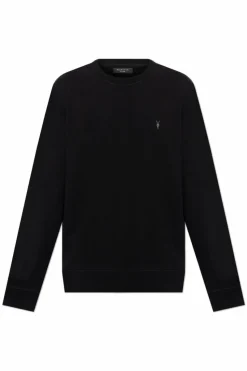 AllSaints BLACK ‘Raven’ sweatshirt with logo