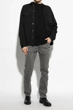 AllSaints BLACK ‘Raven’ sweatshirt with logo