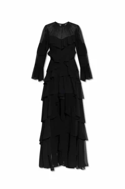 AllSaints BLACK Ruffled dress Nat