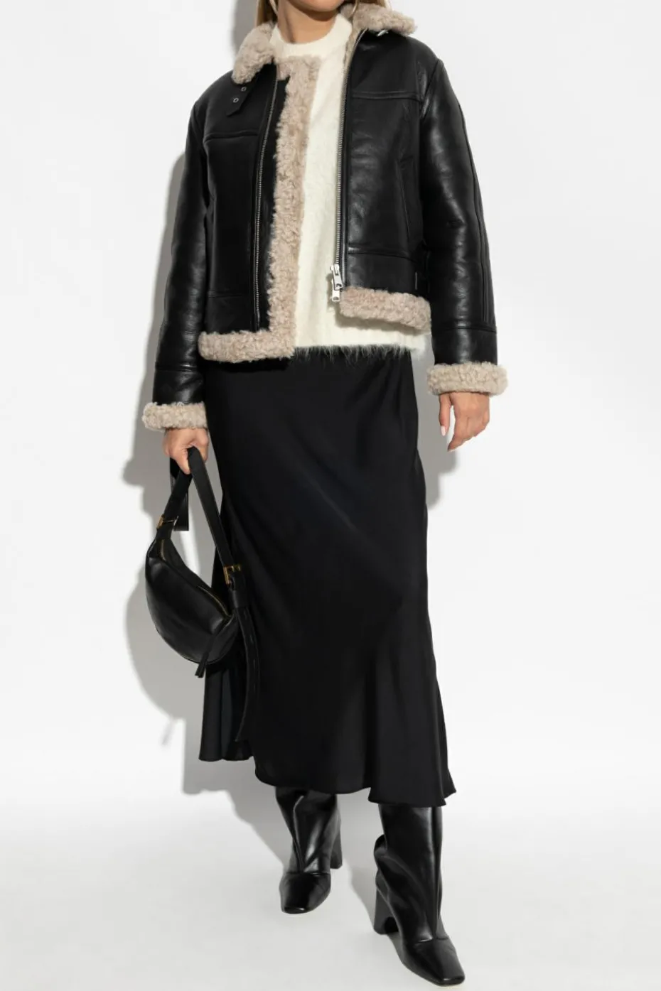AllSaints BLACK Shearling Lorel