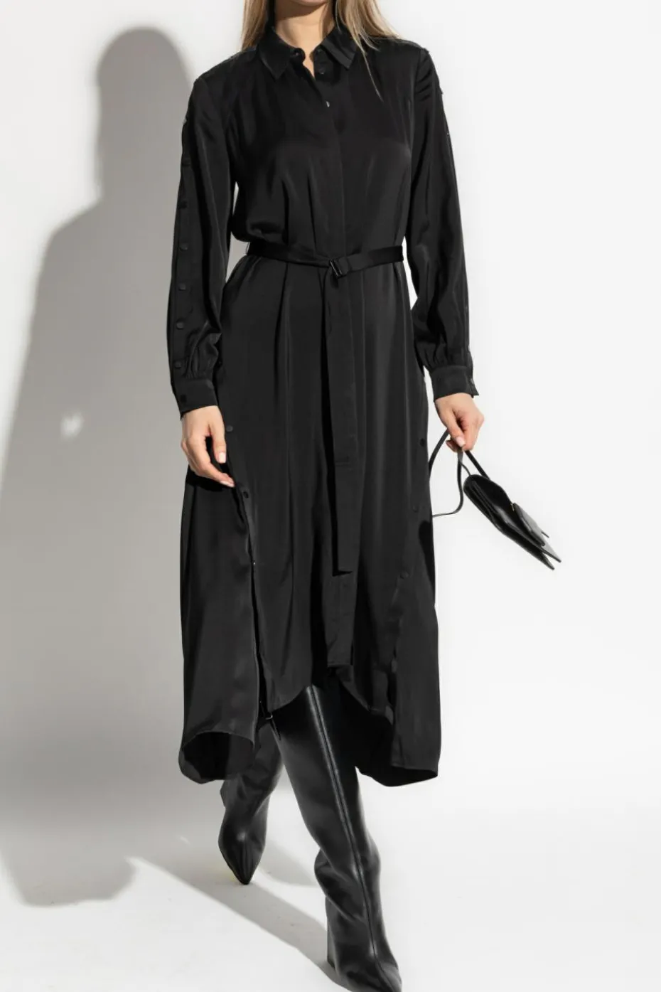 AllSaints BLACK Shirt dress Lexi
