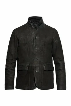 AllSaints BLACK Suede jacket Survey with vintage effect