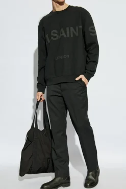 AllSaints BLACK Sweatshirt with Biggy logo