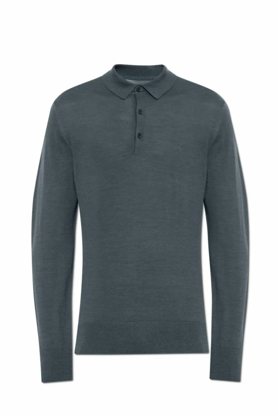 AllSaints BLUE Wool Sweater with Collar
