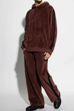 AllSaints BURGUNDY Draven pants with side stripes