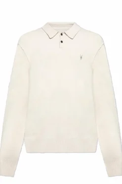 AllSaints cream Polo `Statten`