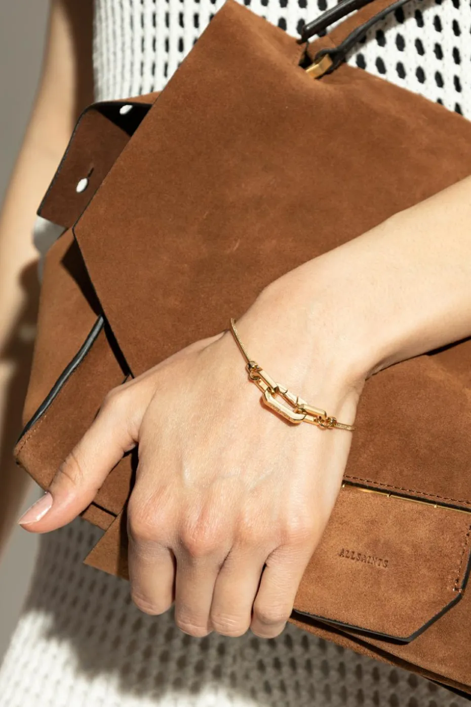 AllSaints GOLD Brass bracelet