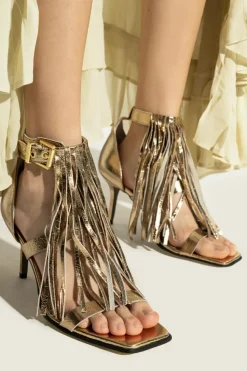 AllSaints GOLD Paola heeled sandals