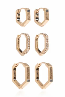 AllSaints GOLD Set of three pairs of earrings