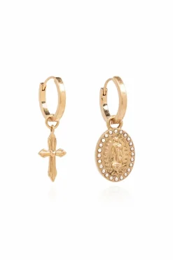 AllSaints GOLD Set of two different earrings