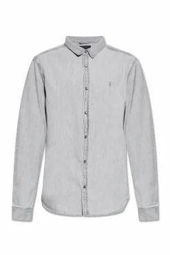 AllSaints GREY Denim shirt Gleason