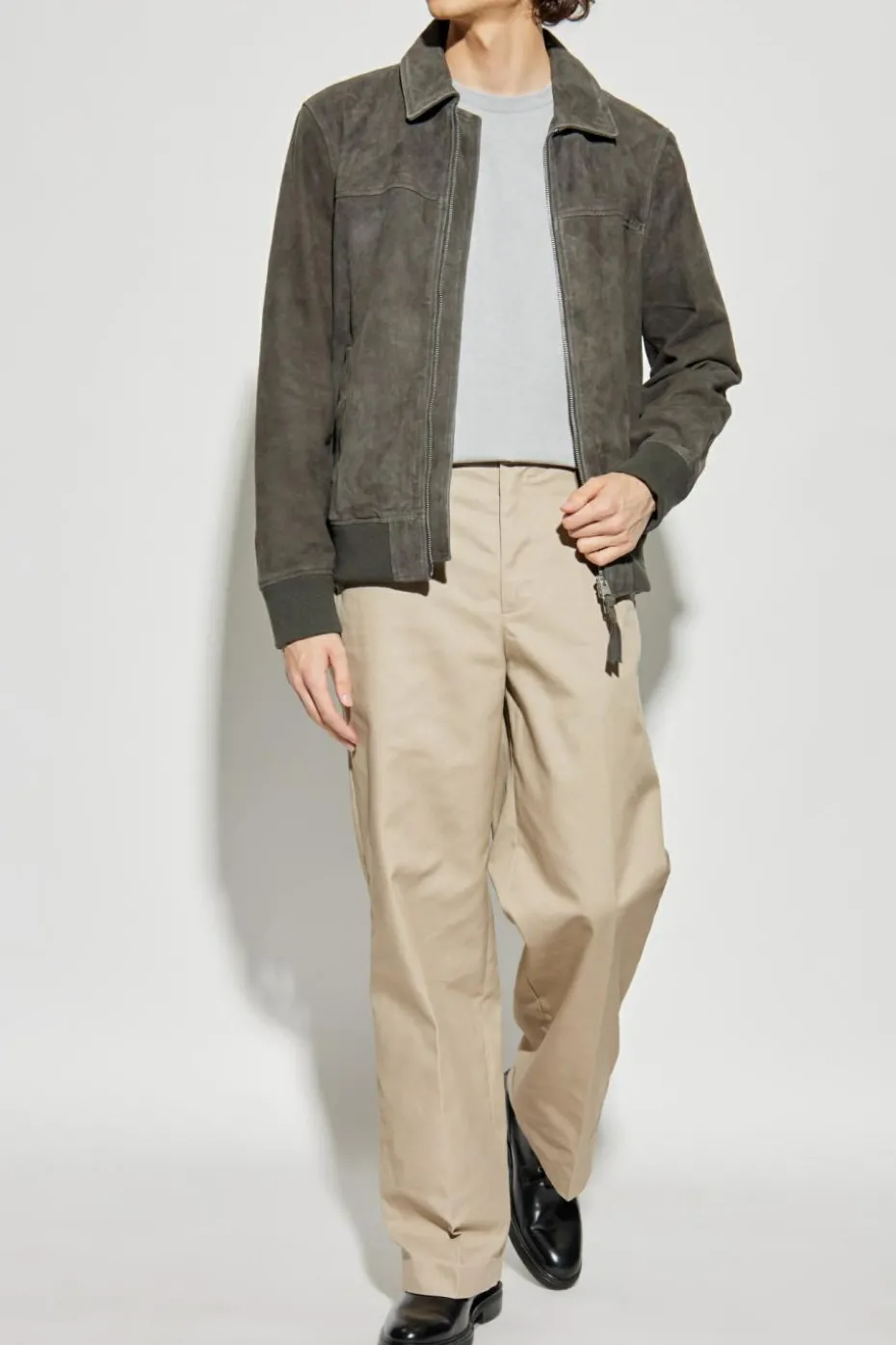AllSaints GREY Leather jacket
