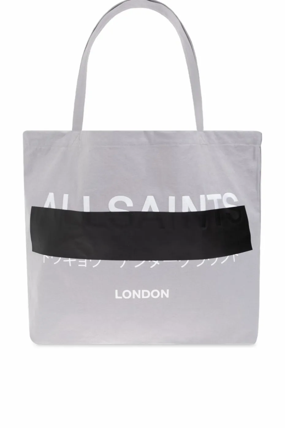 AllSaints GREY Redact shopper bag