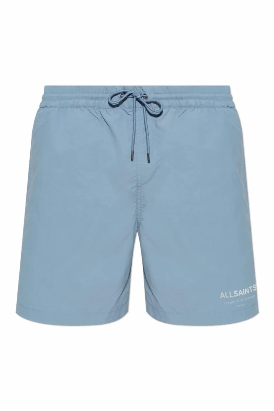 AllSaints light blue Swim shorts with printed logo