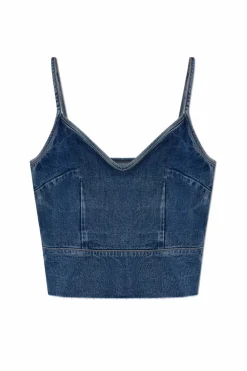AllSaints NAVY BLUE Denim top `Lilah`