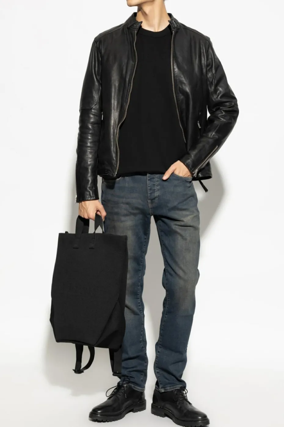 AllSaints NAVY BLUE Jeans Sid in skinny style