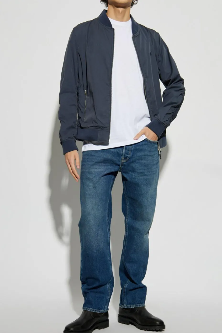 AllSaints NAVY BLUE Jeans Redi with vintage effect
