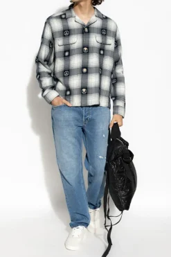AllSaints NAVY BLUE Shirt "Castor"