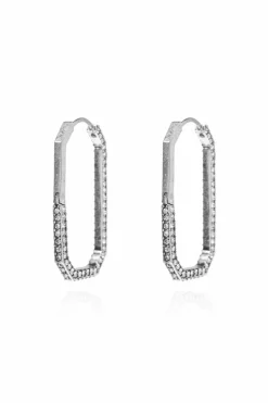 AllSaints SILVER Earrings with shimmering crystals