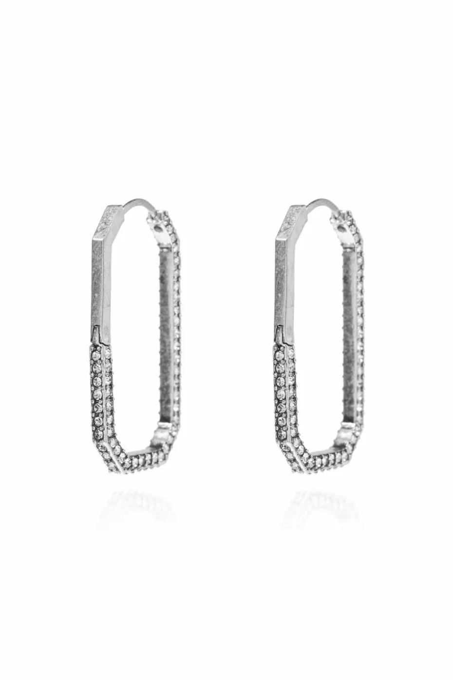 AllSaints SILVER Earrings with shimmering crystals