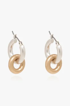 AllSaints SILVER ‘Grace Double’ hoop earrings