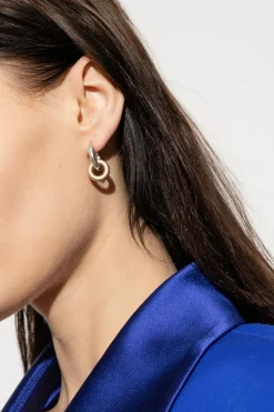 AllSaints SILVER ‘Grace Double’ hoop earrings