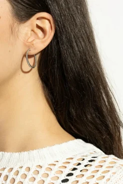 AllSaints SILVER Round earrings