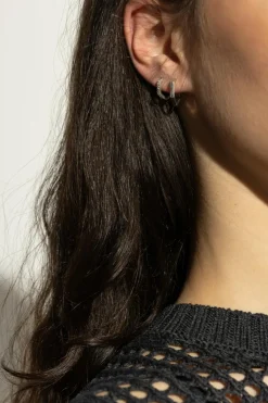 AllSaints SILVER Set of three pairs of earrings